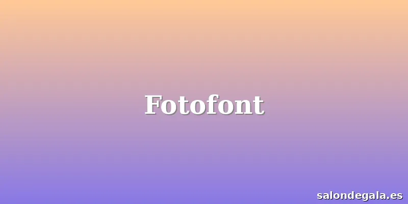 Fotofont