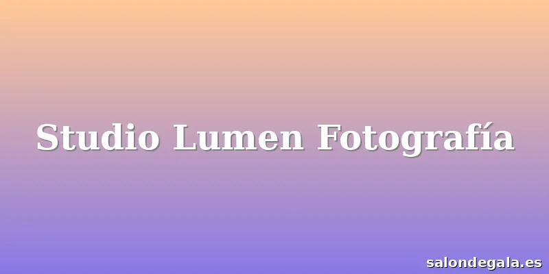 Studio Lumen Fotografía