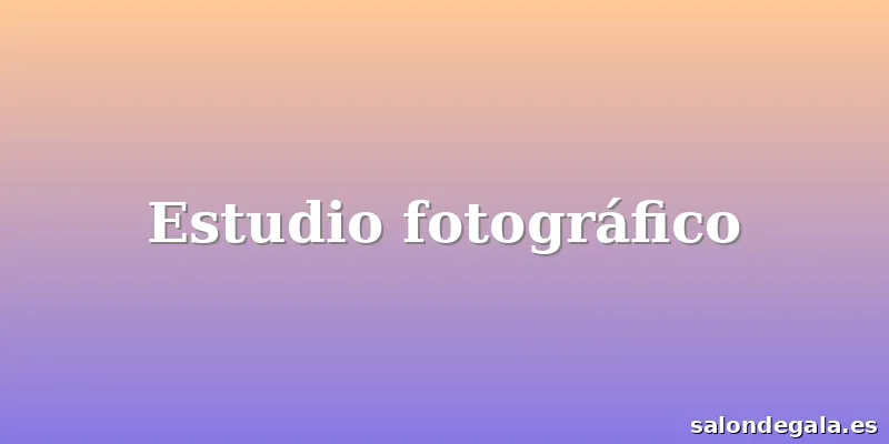 Estudio fotográfico