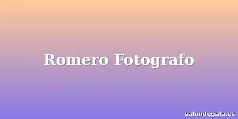 Romero Fotografo