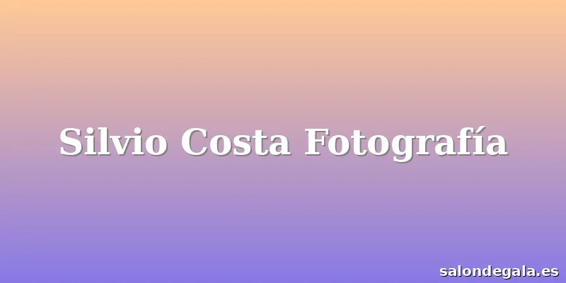 Silvio Costa Fotografía