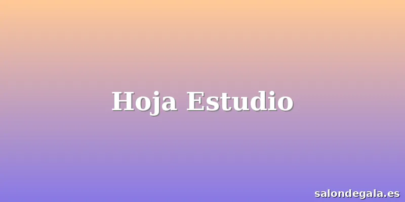 Hoja Estudio
