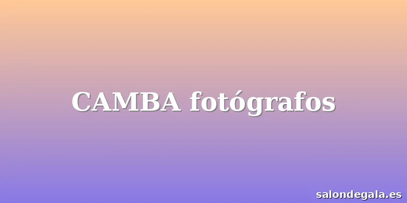 CAMBA fotógrafos