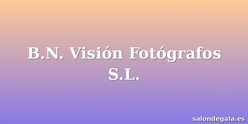 B.N. Visión Fotógrafos S.L.